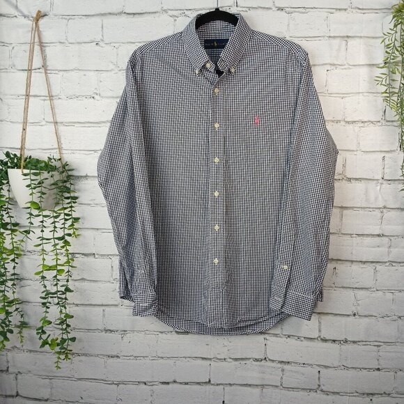 Ralph Lauren Blue Label Other - MENS RALPH LAUREN LONG SLEEVE BUTTON DOWN, NAVY AND WHITE CHECKED, SIZE MED